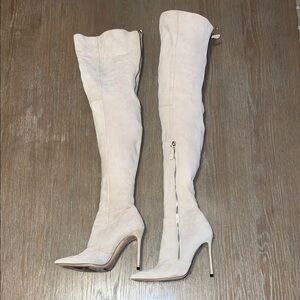 Gianvito Rossi Light Beige Over-the-Knee Boots
